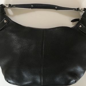Coach Black Penelope Pebbled Leather Hobo Shoulder